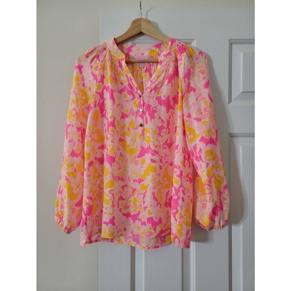 Lilly Pulitzer Elsa silk blouse XS $178